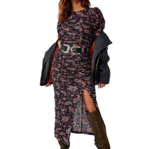 **SOLD** - NWT Free People Briella Ruched Black Dress